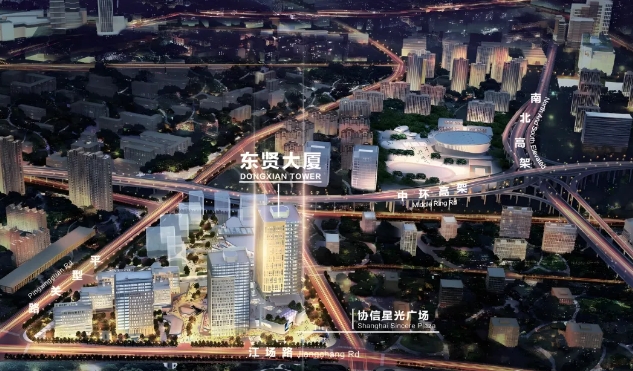 上海靜安區(qū)鼎立東賢大廈，500 - 2000㎡企業(yè)公館出售